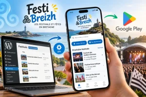 Comment j’ai créé Festi Breizh avec ChatGPT, Codex, WordPress et Expo, jusqu’à la publication de l’application Android sur Google Play.